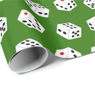 Roligt Gambling Dice mönster party som omsluter pa Presentpapper