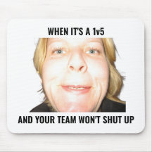 Roligt Gamer 1v5 Meme Högt Team Musmatta