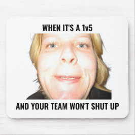 Roligt Gamer 1v5 Meme Högt Team Musmatta