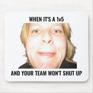 Roligt Gamer 1v5 Meme Högt Team Musmatta