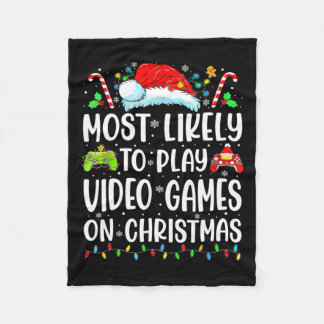 Roligt Gamer som troligast spelar videospel på Chr Fleecefilt