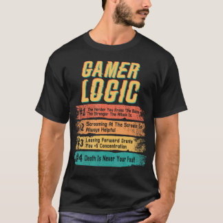 Roligt Gamerlogik Videospel Beteende Grafisk Spel T Shirt
