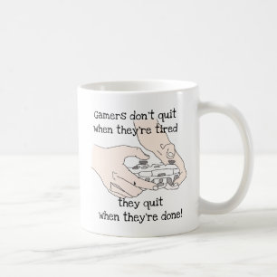 Roligt Gamers Sluta inte när de är trötta citat Kaffemugg