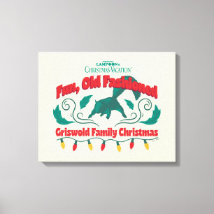 Roligt, gammal, fastiserad juljul i Griswold-famil Canvastryck