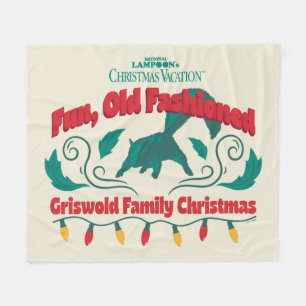 Roligt, gammal, fastiserad juljul i Griswold-famil Fleecefilt