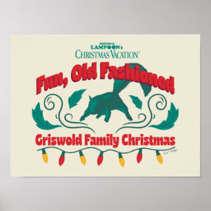 Roligt, gammal, fastiserad juljul i Griswold-famil Poster