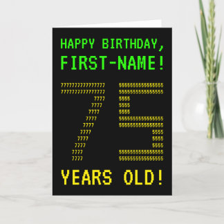 Roligt GAMMALA Geeky Nerdy "75 ÅR!", Kort