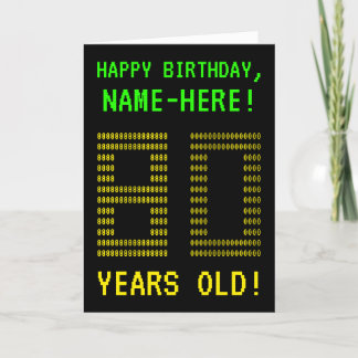 Roligt GAMMALA Geeky Nerdy "80 ÅR!", Kort
