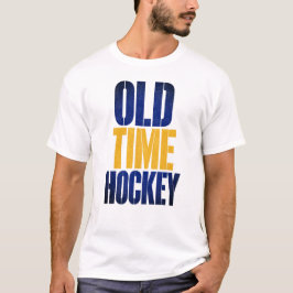 Roligt gammaldags hockeydesign t shirt