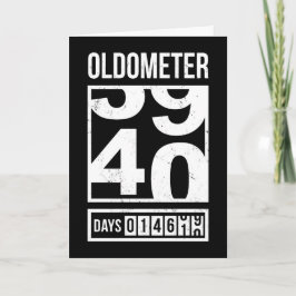 Roligt gammalt mätinstrument 40-årsfödelsedags kor kort