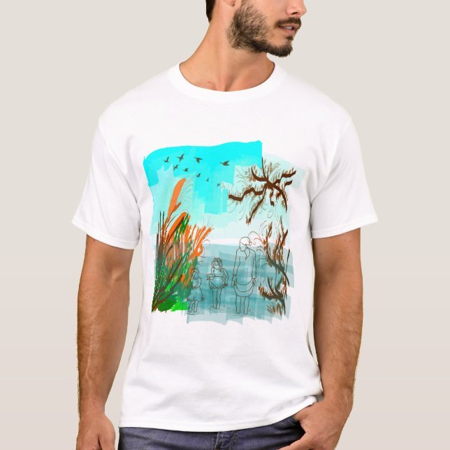 Roligt gånger med Grandma-Contemporary utomhus-vy T Shirt (Framsida)