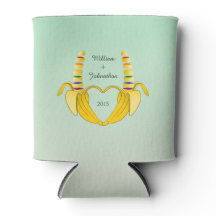 Roligt Gay Banana Heart Wedding Favor