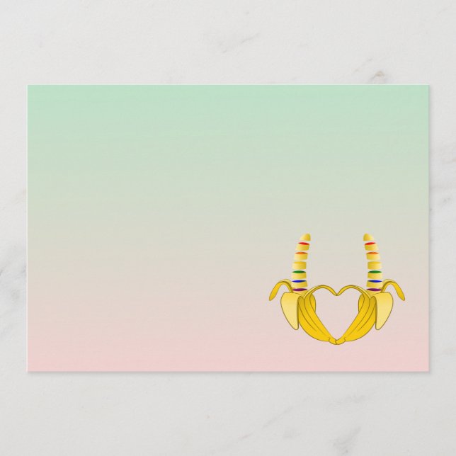 Roligt Gayt Banan Hjärtbröllop (Framsida)