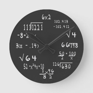 Roligt Geek Math Rund Klocka