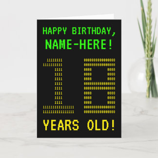 Roligt, Geeky, Nerdy "18 ÅR GAMLA!" Födelsedagskor Kort