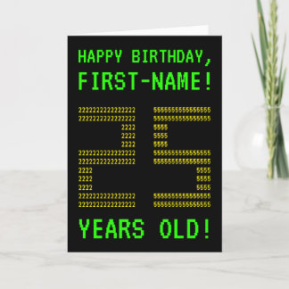 Roligt, Geeky, Nerdy "25 ÅR GAMLA!" Födelsedagskor Kort