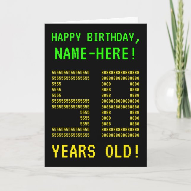 Roligt, Geeky, Nerdy "58 ÅR GAMLA!" Födelsedagskor Kort (Framsida)