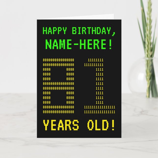 Roligt, Geeky, Nerdy "81 ÅR GAMLA!" Födelsedagskor Kort (Framsida)