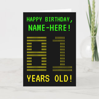 Roligt, Geeky, Nerdy "81 ÅR GAMLA!" Födelsedagskor Kort
