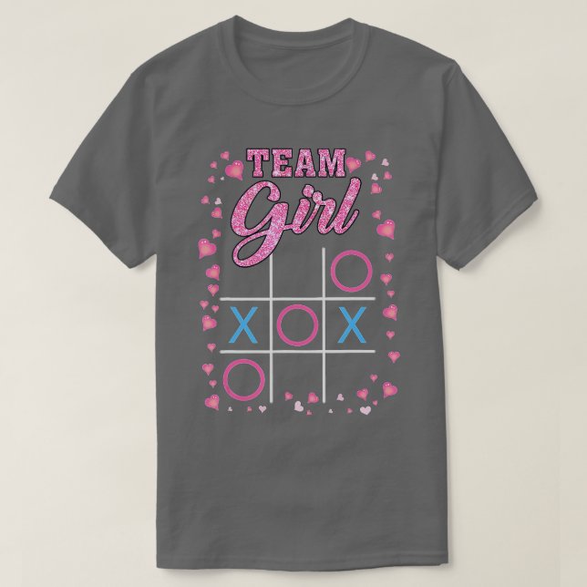 Roligt Gender Visa babykläder Party Team Girl Mana T Shirt (Design framsida)