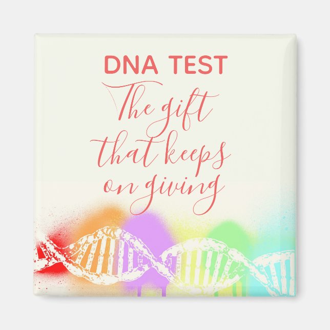 Roligt Genealogy DNA Test Gift som Behållor Ge  Magnet (Framsidan)