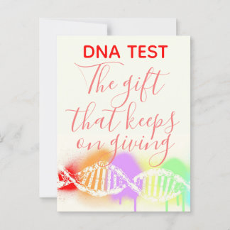 Roligt Genealogy DNA Test Gift som Behållor Ge Vykort