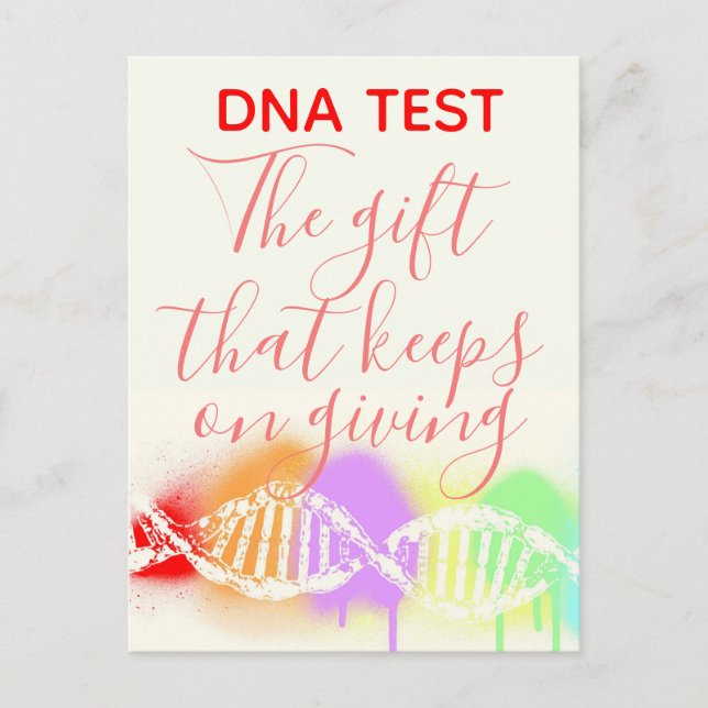 Roligt Genealogy DNA Test Gift som Behållor Ge Vykort (Framsida)
