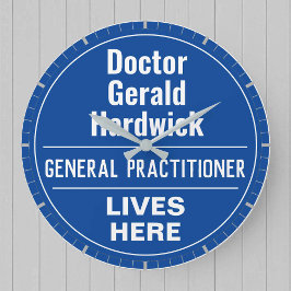 Roligt General Practice Wall Plaque Stil Stor Klocka