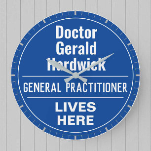 Roligt General Practice Wall Plaque Stil Stor Klocka