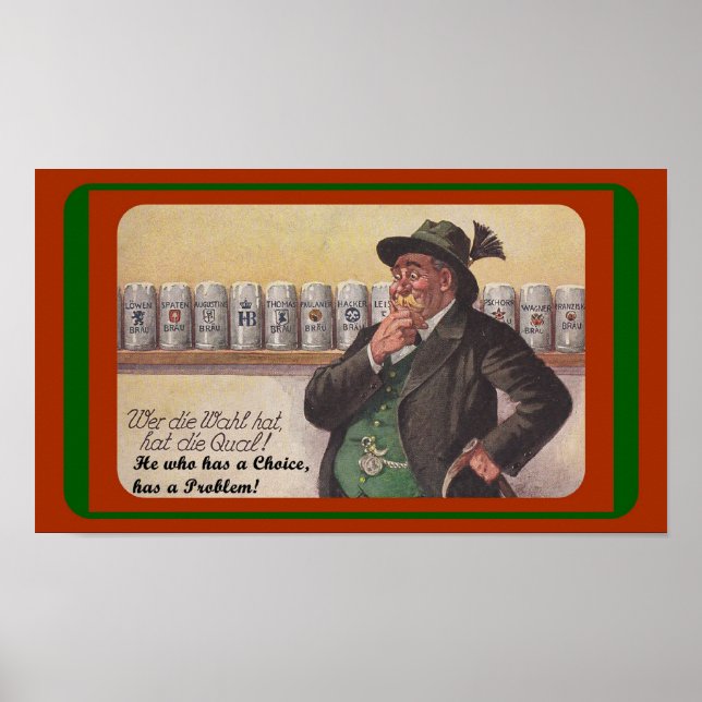 ROLIGT GERMAN PROVERB ~ DILEMMA? NÖDSIGN - POSTER (Framsidan)