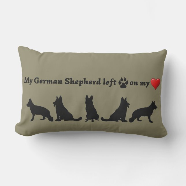 Roligt German Shepherd Hund Pet Quote Utomhuskudde (Framsida)