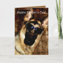 Roligt German Shepherd Mors dag Card