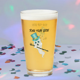 Roligt Ghost, Top hat Black Käpp Skull uppåt Glaskopp