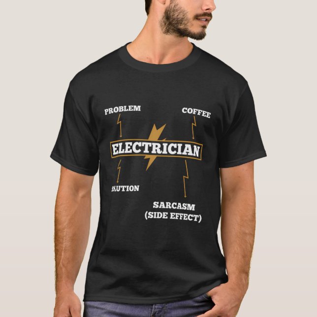 Roligt Gift for Electrician Electrician Sarcasm Gi T Shirt (Framsida)