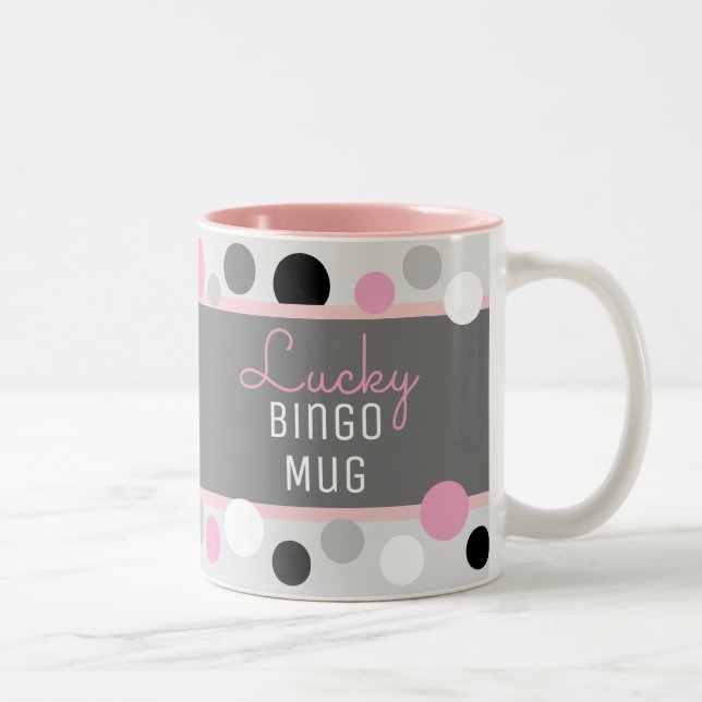 Roligt Gift! Lucky Bingo Mugg 2-tonkaffe Mugg (Höger)