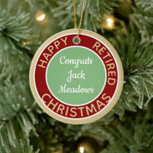 Roligt Gift! Lycklig har tröttnat julprydnad Julgransprydnad Keramik