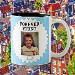 Roligt Gift! Vintage Child Photo Two-Tone Kaffe Två-Tonad Mugg