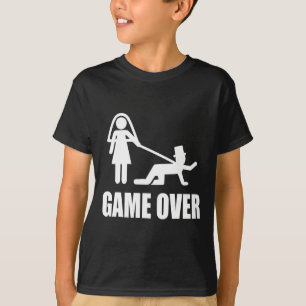 Roligt Gifta sig Game Over Bröllop Gag Team G T Shirt
