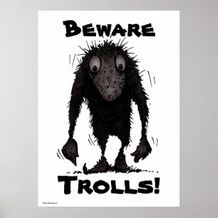Roligt gigantiskt troll poster