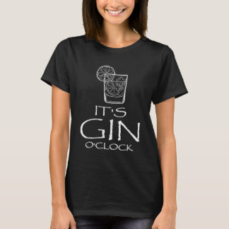 Roligt Gin Tonic Citat Oh It's Gin O'clock T Shirt