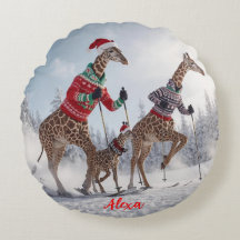 Roligt Giraffe-familjen Skickar Personligen jul