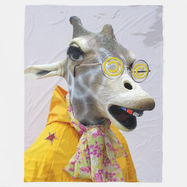 Roligt Giraffe Fleece Blanket! (Framsidan)
