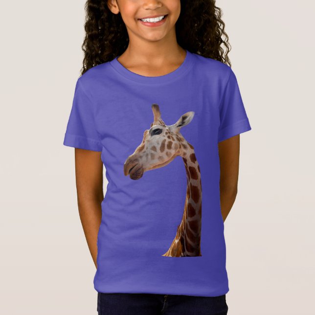 Roligt Giraffe-foto T-Shirt (Framsida)