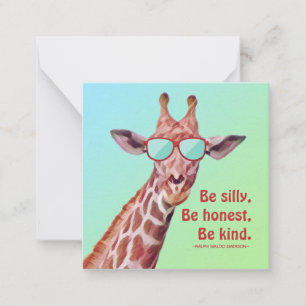 Roligt Giraffe inspirationsoffert Emerson Be Fånig Anteckningskort