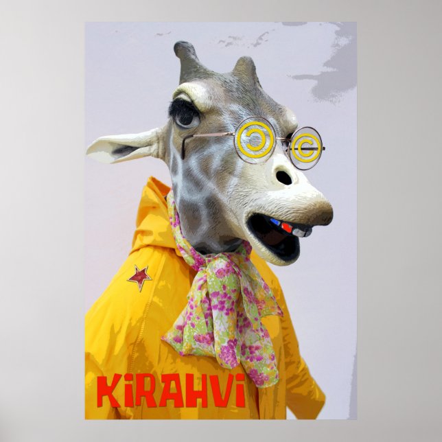 Roligt Giraffe Poster! Poster (Framsidan)