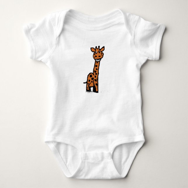 Roligt Giraffe T Shirt (Framsida)