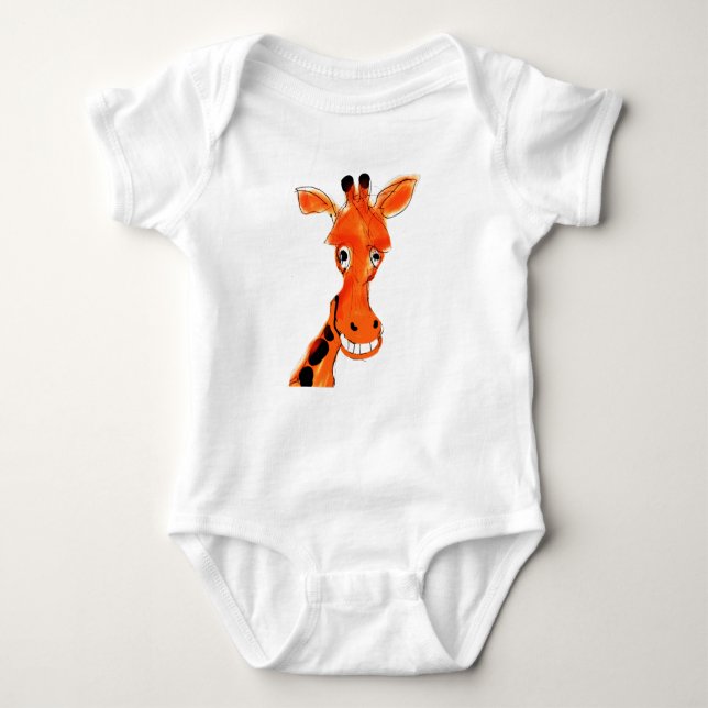 Roligt Giraffe T Shirt (Framsida)