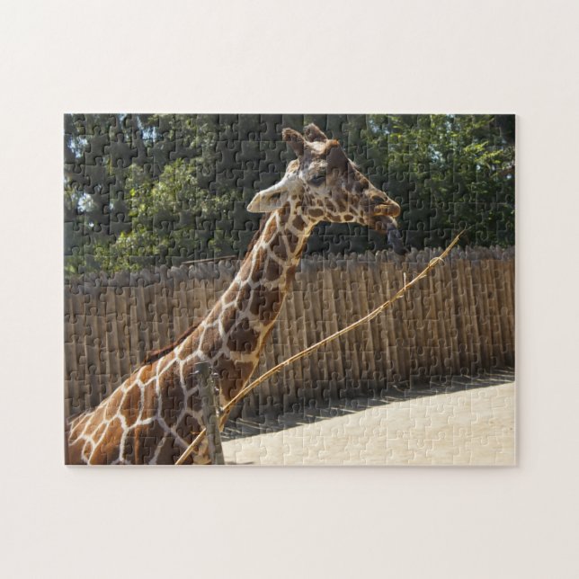 Roligt giraffpussel pussel (Horisontell)