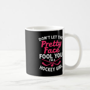 Roligt Girl Hockey Gift for Women Kids Ice Hockey  Kaffemugg