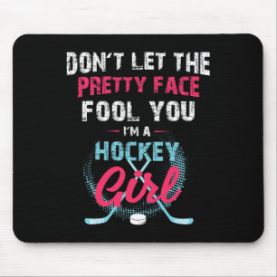 Roligt Girl Ice Hockey Ice Hockey Älskare Coach Musmatta
